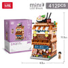 Ramen Noodle Shop | LOZ 1654 Building Bricks Mini Street Set for Ages 10+