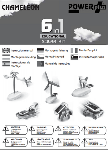 Free Download 6-in-1 Educational Solar Kit instruction manual in English/French