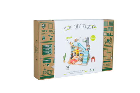 DIY Joy's Peninsula Living Room Doll House with Furniture Children Adult Miniature Dollhouse