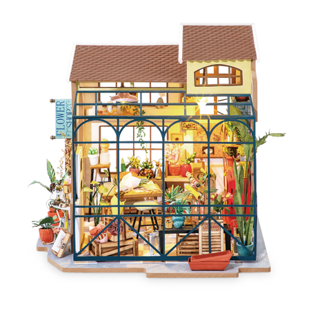 DIY Emily's Flower Shop Miniature Dollhouse