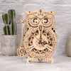 Owl Clock  Battery Mechanical Gears Kit