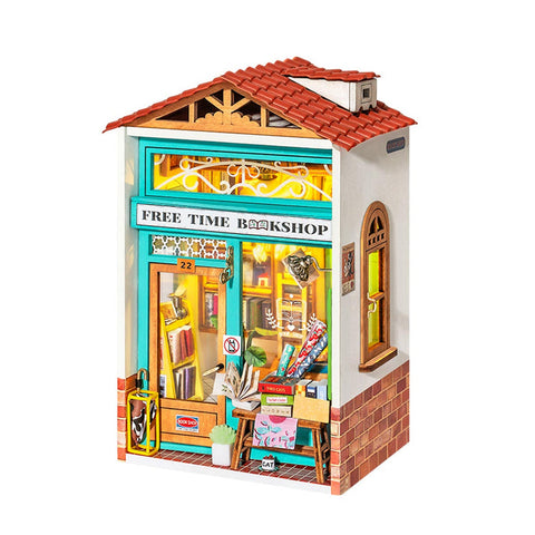 Free Time Bookshop DIY Miniature Dollhouse
