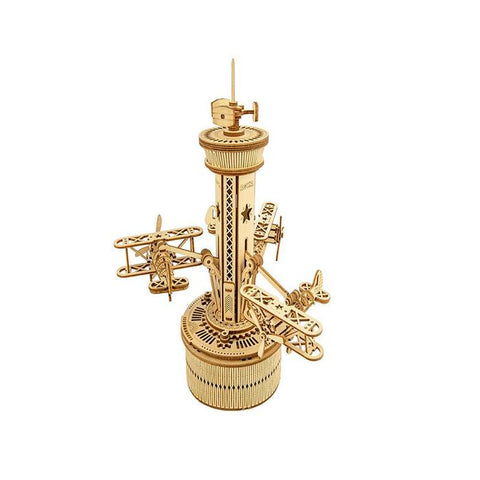 Airplane Control Tower Mechanical Music Box