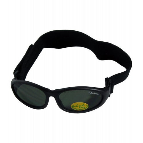 Idol Eyes Baby Wrapz Sunglasses Rubber Frame With Headband - Black