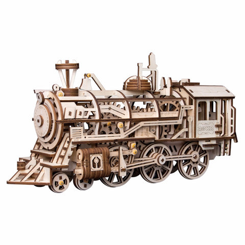 Wooden Mechanical Gears Robotime 3D Puzzle DIY Movement Assembled Wooden Jointed Locomotive Model